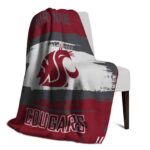 custom washington state cougars paint strokes crimson white blanket best selling