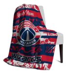 custom washington wizards floral stripes blue white blanket top rated