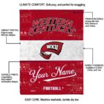 custom western kentucky hilltoppers grunge texture red white blanket best selling