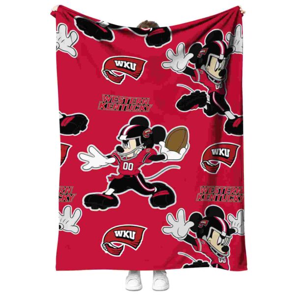 custom western kentucky hilltoppers mickey red blanket best selling
