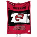 custom western kentucky hilltoppers paint strokes red white blanket best selling