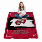 custom western kentucky hilltoppers paint strokes red white blanket best selling