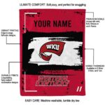 custom western kentucky hilltoppers paint strokes red white blanket best selling