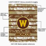 custom western michigan broncos floral stripes brown white blanket best selling