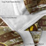 custom western michigan broncos floral stripes brown white blanket best selling