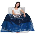 custom winnipeg jets grunge streaks blue blanket best selling
