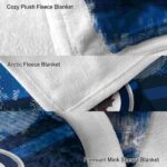 custom winnipeg jets grunge streaks blue blanket best selling