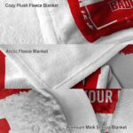 custom wisconsin badgers paint strokes red white blanket best selling
