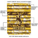custom wyoming cowboys floral stripes brown white blanket best selling