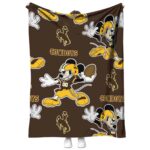custom wyoming cowboys mickey brown blanket best selling