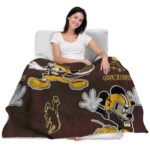 custom wyoming cowboys mickey brown blanket best selling