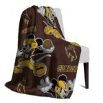 custom wyoming cowboys mickey brown blanket best selling