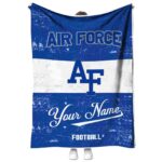 customized air force falcons grunge texture blue white blanket best selling