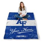 customized air force falcons grunge texture blue white blanket best selling