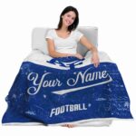 customized air force falcons grunge texture blue white blanket best selling