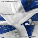 customized air force falcons grunge texture blue white blanket best selling