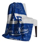 customized air force falcons grunge texture blue white blanket best selling