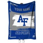 Customized Air Force Falcons Paint Strokes Blue White Blanket 1 customized air force falcons paint strokes blue white blanket best selling