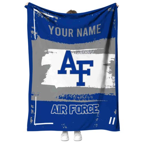 customized air force falcons paint strokes blue white blanket best selling