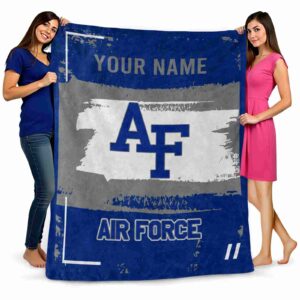 customized air force falcons paint strokes blue white blanket fashion forward