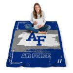 customized air force falcons paint strokes blue white blanket best selling
