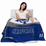 customized air force falcons paint strokes blue white blanket best selling