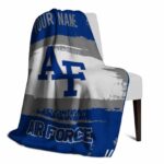 customized air force falcons paint strokes blue white blanket best selling