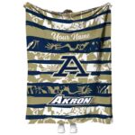 customized akron zips floral stripes blue white blanket best selling