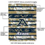 customized akron zips floral stripes blue white blanket best selling