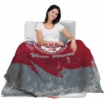 customized alabama crimson tide grunge streaks crimson blanket latest model