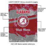 customized alabama crimson tide grunge streaks crimson blanket new arrival