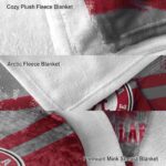 customized alabama crimson tide grunge streaks crimson blanket premium grade