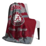 customized alabama crimson tide grunge streaks crimson blanket top rated