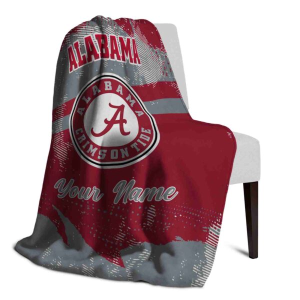 customized alabama crimson tide grunge streaks crimson blanket top rated