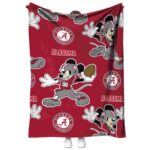customized alabama crimson tide mickey crimson blanket best selling