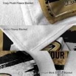 customized anaheim ducks paint strokes gold white blanket best selling