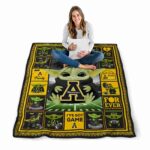 customized appalachian state mountaineers baby yoda black blanket best selling