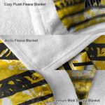 customized appalachian state mountaineers floral stripes black white blanket best selling