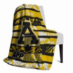 customized appalachian state mountaineers floral stripes black white blanket best selling