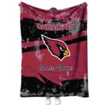 customized arizona cardinals grunge streaks red blanket best selling