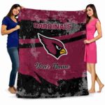 customized arizona cardinals grunge streaks red blanket best selling