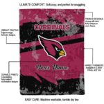 customized arizona cardinals grunge streaks red blanket best selling