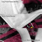 customized arizona cardinals grunge streaks red blanket best selling