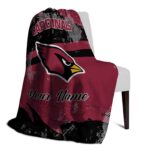 customized arizona cardinals grunge streaks red blanket best selling