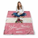 customized arizona coyotes grunge texture red white blanket high quality