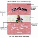 customized arizona coyotes grunge texture red white blanket new arrival