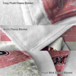 customized arizona coyotes grunge texture red white blanket premium grade