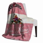 customized arizona coyotes grunge texture red white blanket top rated