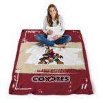 customized arizona coyotes paint strokes red white blanket high quality