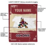 customized arizona coyotes paint strokes red white blanket new arrival